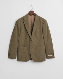 Gant Slim Cotton Linnen Suit Jacket Colbert Dried Clay