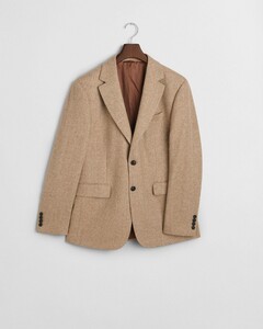 Gant Slim Herringbone Suit Blazer Colbert Cacao