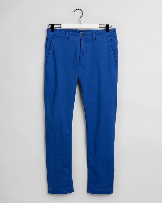 Gant Slim Light Canvas Chino Pants College Blue