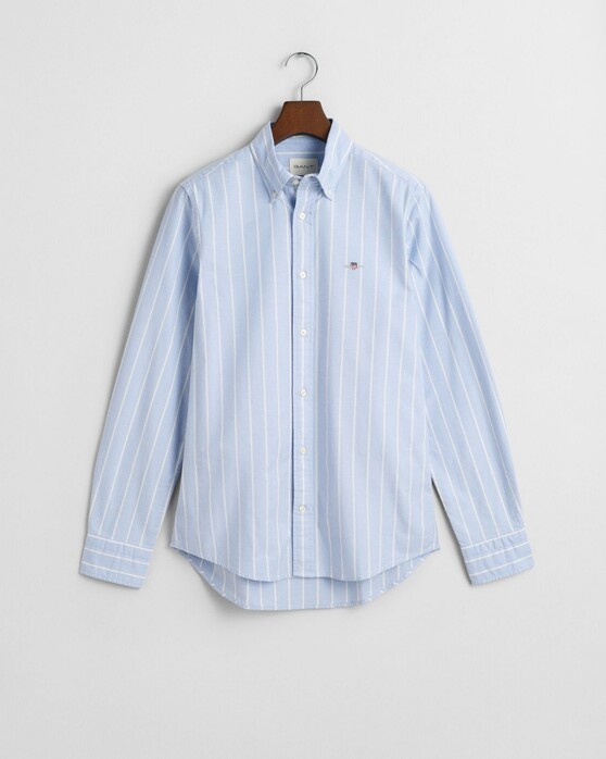 Gant Slim Oxford Stretch Stripe Shirt Light Blue