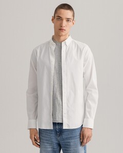 Gant Slim Pinpoint Oxford Button-Down Overhemd Wit
