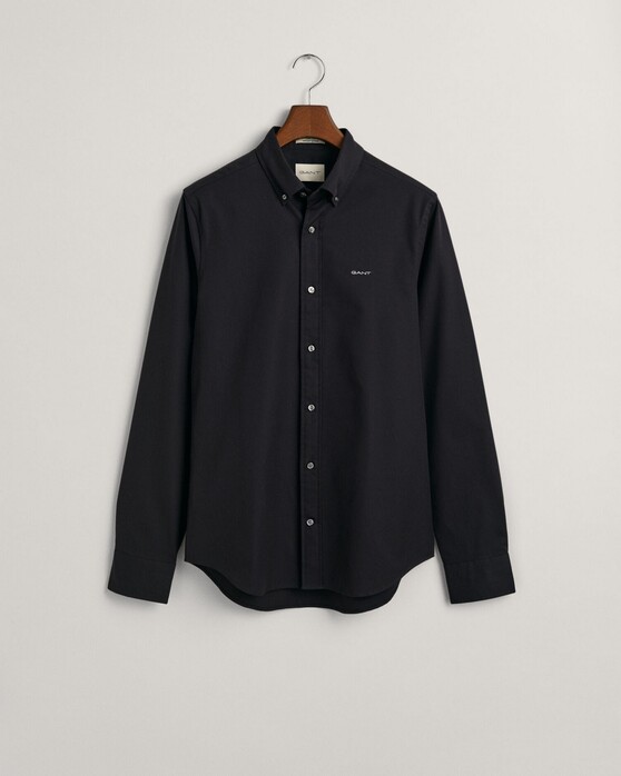 Gant Slim Pinpoint Oxford Button Down Shirt Black