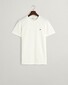 Gant Slim Piqué Crew Neck Uni Graphic Logo Shield Embroidery T-Shirt Eggshell
