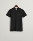 Gant Slim Piqué Crew Neck Uni Graphic Logo Shield Embroidery T-Shirt Zwart