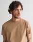 Gant Slim Small Logo Shield Crew Neck T-Shirt Warm Khaki