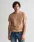 Gant Slim Small Logo Shield Crew Neck T-Shirt Warm Khaki