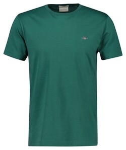 Gant Slim Small Logo Shield Crew Neck T-Shirt Woody Green