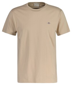 Gant Slim Small Logo Shield Crew Neck T-Shirt Zand