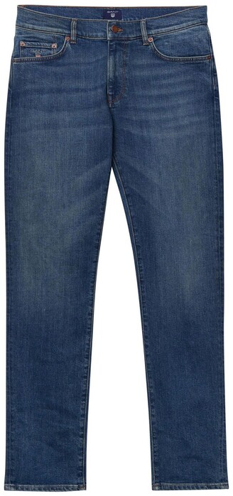 Gant Slim Straight Jeans Mid Blue Worn In