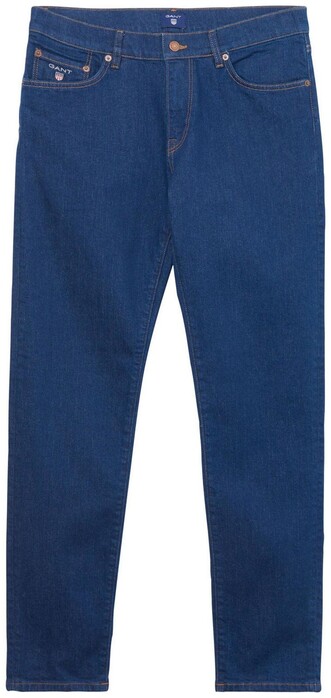 Gant Slim Straight Jeans Midden Blauw