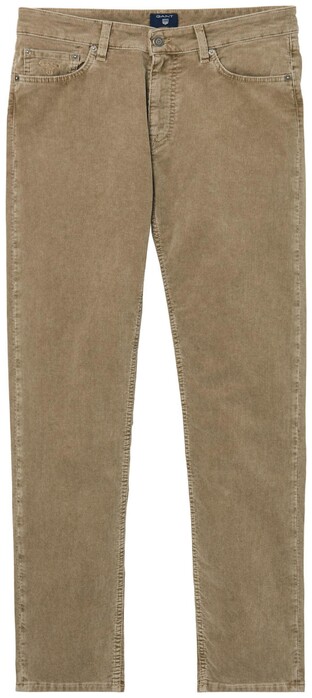 Gant Slim Straight Stone Cord Jeans Ribbroek Noisette