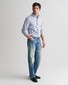 Gant Slim Striped Stretch Poplin Pointed Collar Shirt College Blue