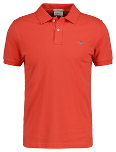 Gant Slim Subtle Shield Embroidery Piqué Uni Polo Burnt Orange