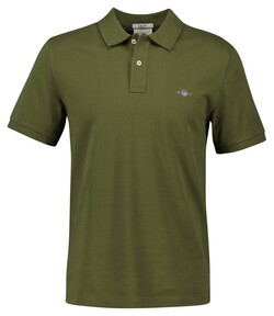 Gant Slim Subtle Shield Embroidery Piqué Uni Polo Mosgroen