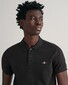 Gant Slim Subtle Shield Embroidery Piqué Uni Polo Zwart