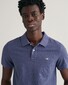 Gant Slim Subtle Shield Embroidery Piqué Uni Poloshirt Dark Jeansblue Melange