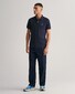 Gant Slim Subtle Shield Embroidery Piqué Uni Poloshirt Evening Blue