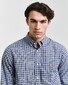 Gant Small Checked Poplin Button Down Overhemd College Blue