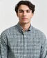 Gant Small Checked Poplin Button Down Overhemd Deep Forest Green