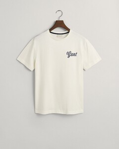 Gant Small Graphic Crew Neck T-Shirt Eggshell
