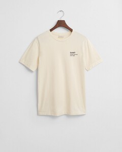 Gant Small Graphic New York Crew Neck T-Shirt Cream