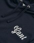 Gant Small Graphic Pattern Drawcord Hoodie Pullover Evening Blue
