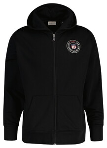 Gant Small Shield Graphic Full Zip Hoodie Cardigan Black