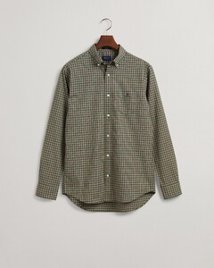 Gant Small Tartan Check Twill Shirt Forest Green