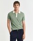 Gant Soft Cotton Modal Blend Contrast Collar Subtle Textured Knit Polo Kalamata Green