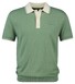 Gant Soft Cotton Modal Blend Contrast Collar Subtle Textured Knit Polo Kalamata Green