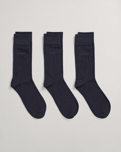 Gant Soft Cotton Socks 3Pack Sokken Marine
