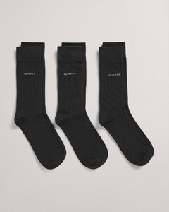 Gant Soft Cotton Socks 3Pack Sokken Zwart