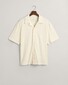 Gant Soft Terry Jacquard Short Sleeve Overhemd Cream