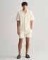 Gant Soft Terry Jacquard Short Sleeve Overhemd Cream