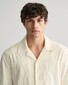 Gant Soft Terry Jacquard Short Sleeve Shirt Cream