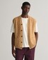 Gant Soft Wool Button-Up Vest Khaki Melange