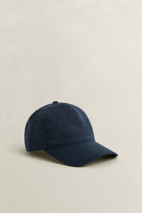 Gant Solid Color Linnen Cap Avond Blauw