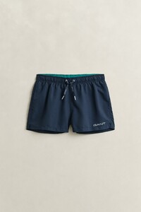 Gant Solid Color Quick Dry Logo Detail Swim Short Marine
