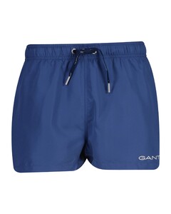 Gant Solid Color Quick Dry Logo Detail Swim Short Vintage Blue