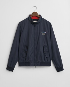 Gant Solid Color Subtle Naval Harrington Jacket Evening Blue