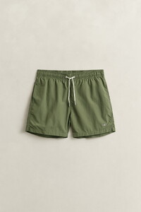 Gant Solid Color Swim Shorts Dry Herb Green