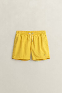 Gant Solid Color Swim Shorts Mosterd Geel