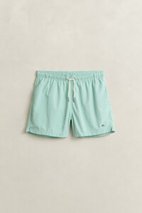 Gant Solid Color Swim Shorts Washed Turquoise