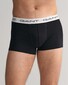 Gant Solid Color Trunks 3Pack Underwear Black-White