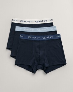 Gant Solid Color Trunks 3Pack Underwear Evening Blue