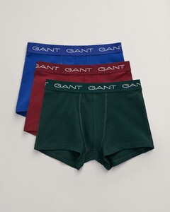 Gant Solid Color Trunks 3Pack Underwear Tartan Green