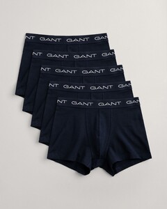 Gant Solid Color Trunks 5Pack Underwear Marine