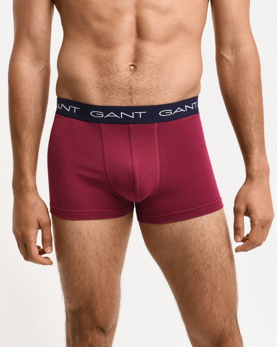 Gant Solid Color Trunks 5Pack Underwear Rich Wine