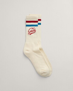Gant Sport Stripe Logo Socks Eggshell