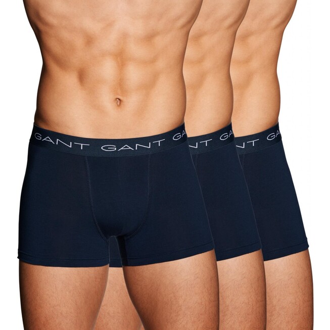 Gant Stretchkatoen Trunks 3Pack Underwear Navy